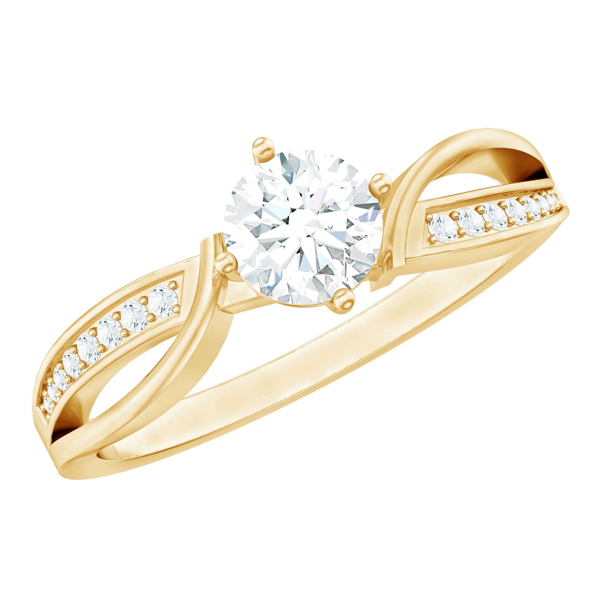 Certified Lab Grown Diamond 5 MM Infinity Engagement Ring