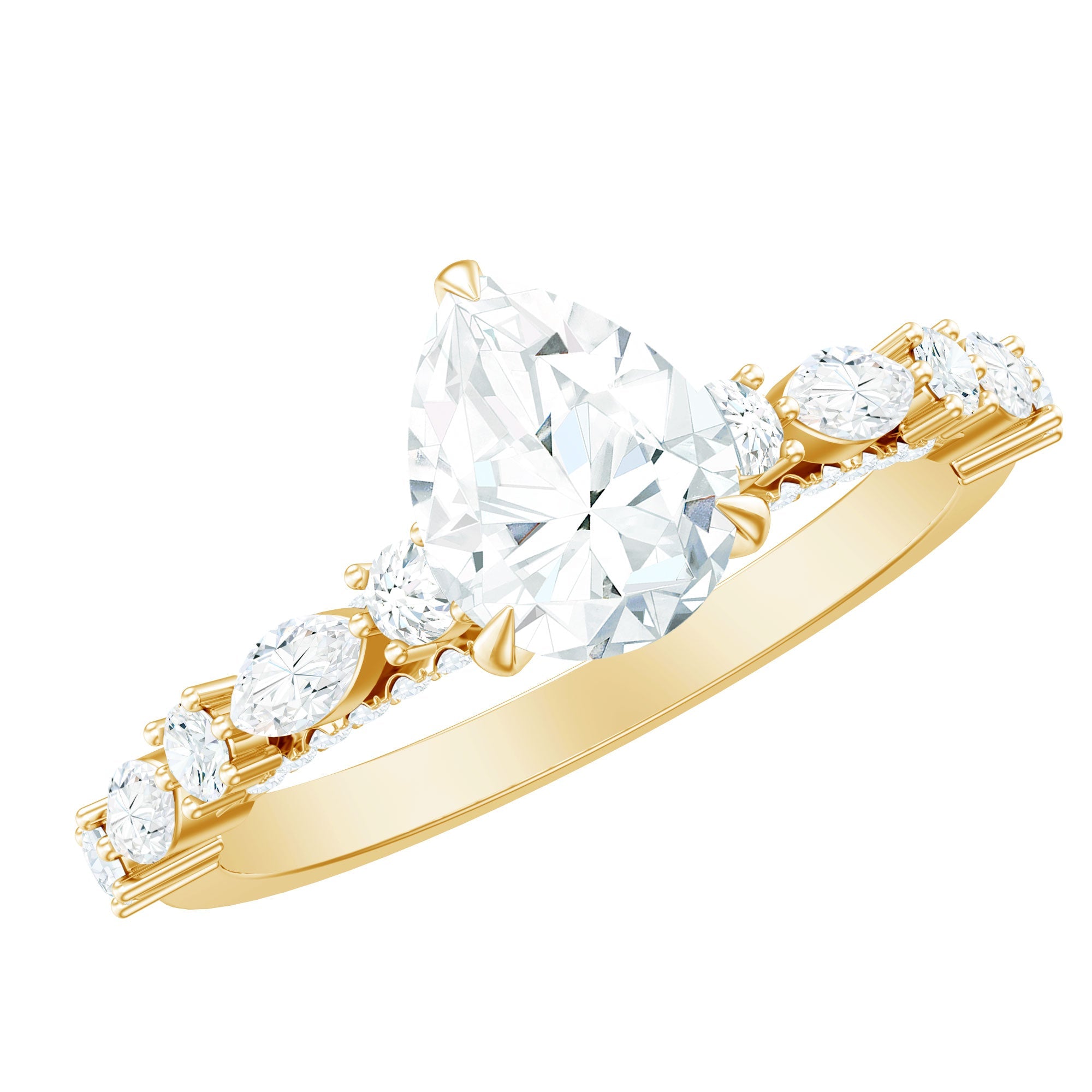 Certified Lab Grown Diamond 6X8 MM Pear Shaped Engagement Ring