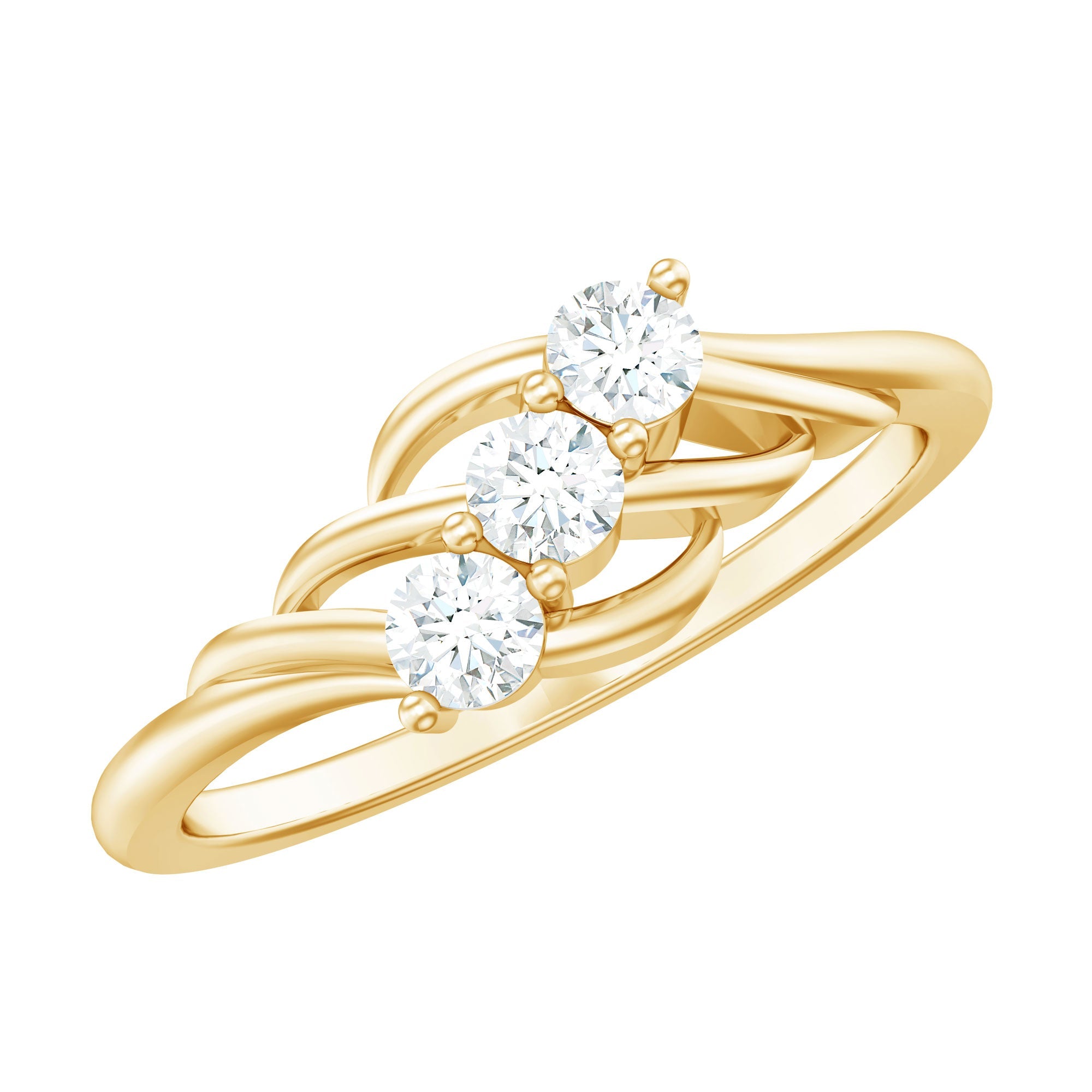 Certified Lab Grown Diamond Three Stone Proposal Ring