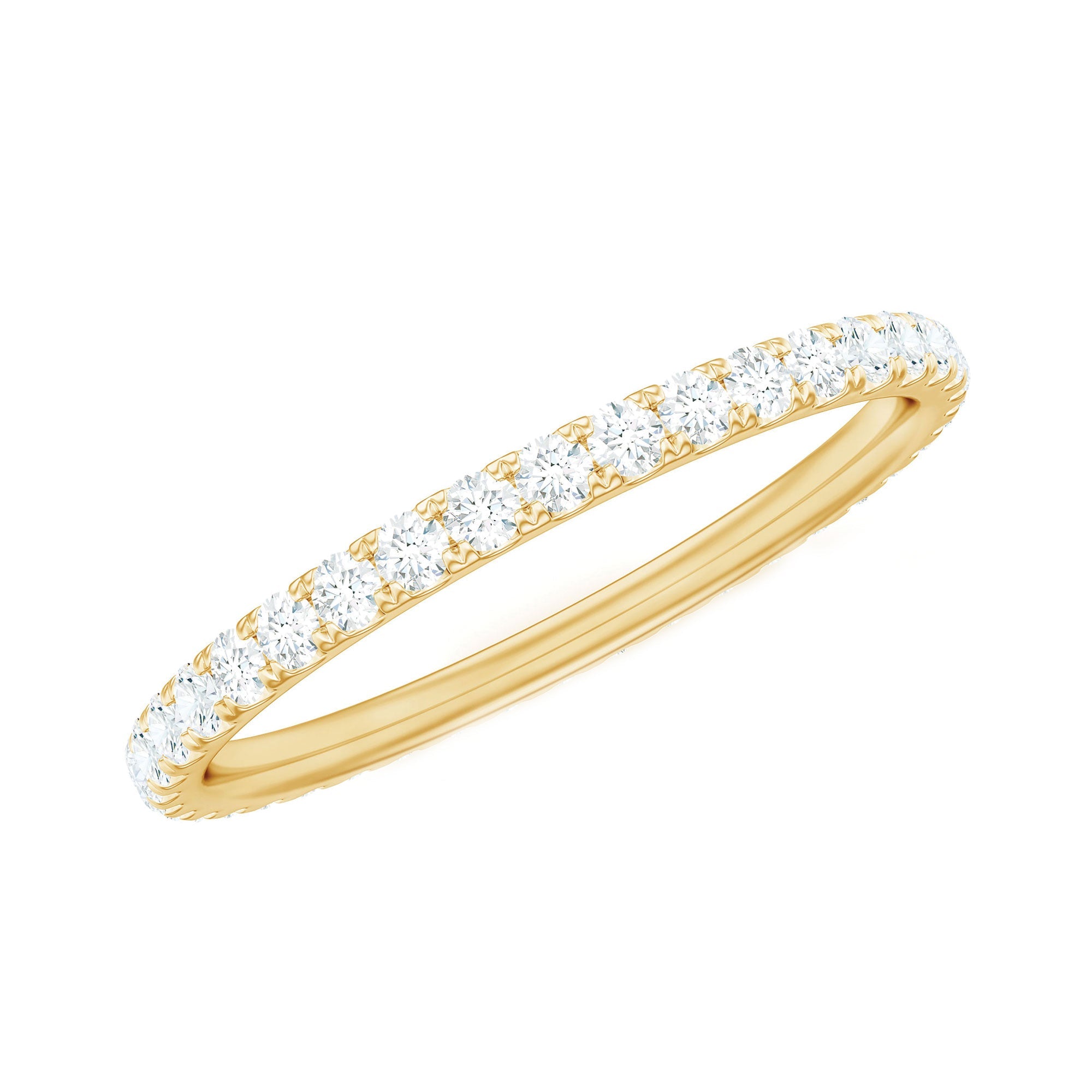Round Cut Lab Grown Diamond Stackable Eternity Ring