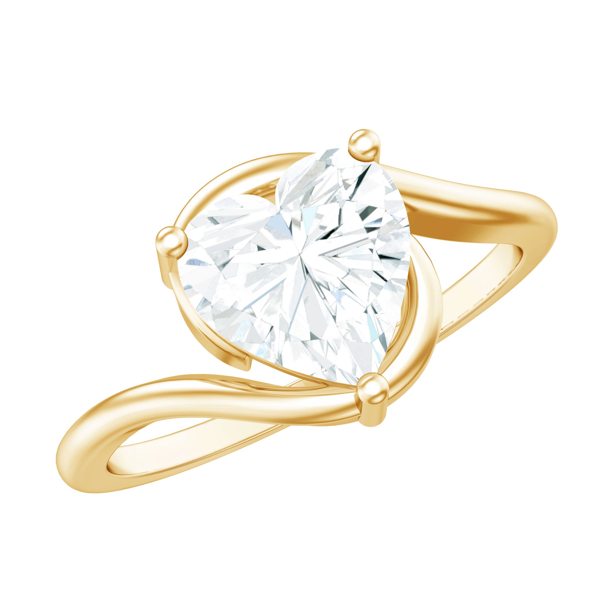 2 Carat Lab Grown Diamond Heart Shape Engagement Ring For Her