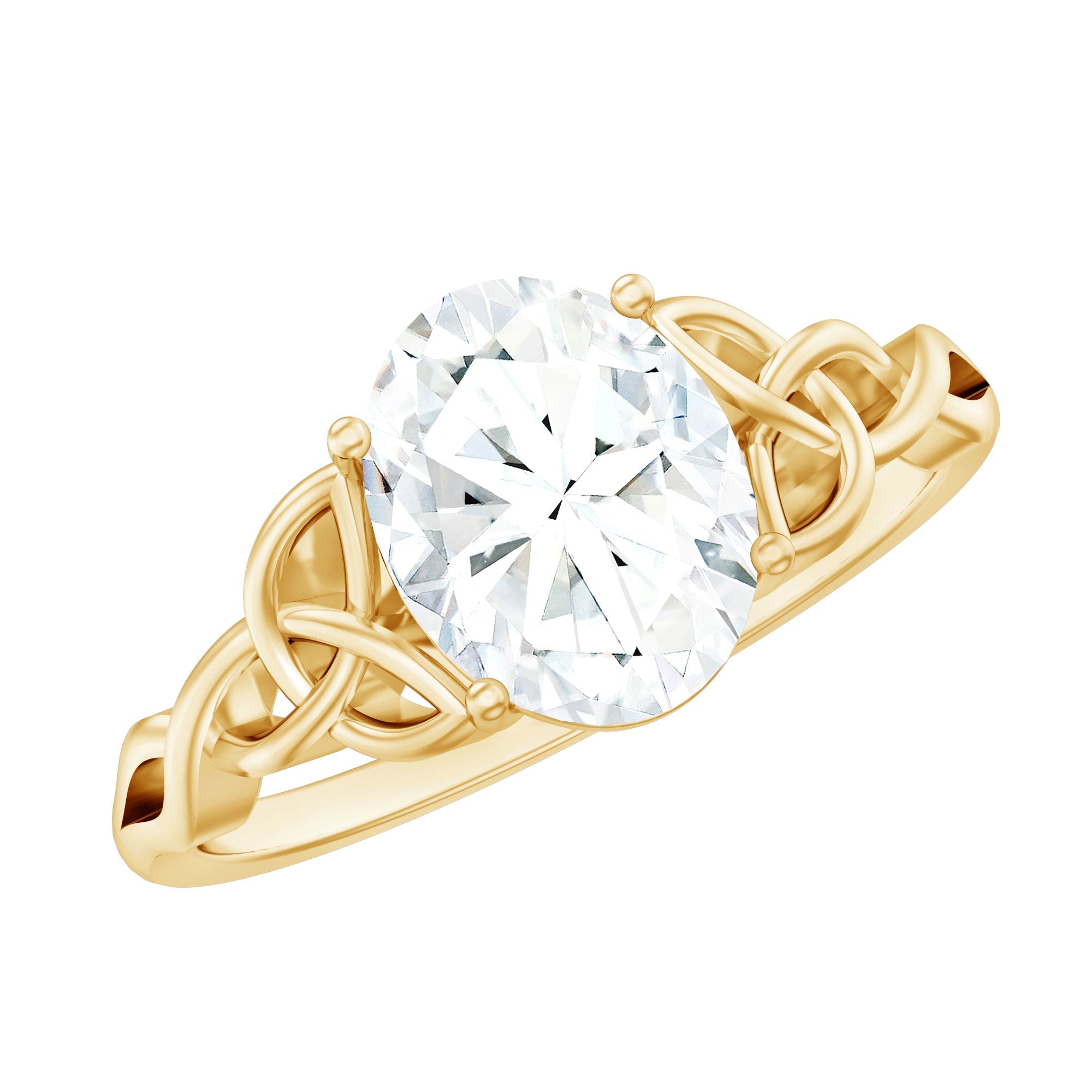 Women Lab Grown Diamond Celtic Knot Engagement Ring