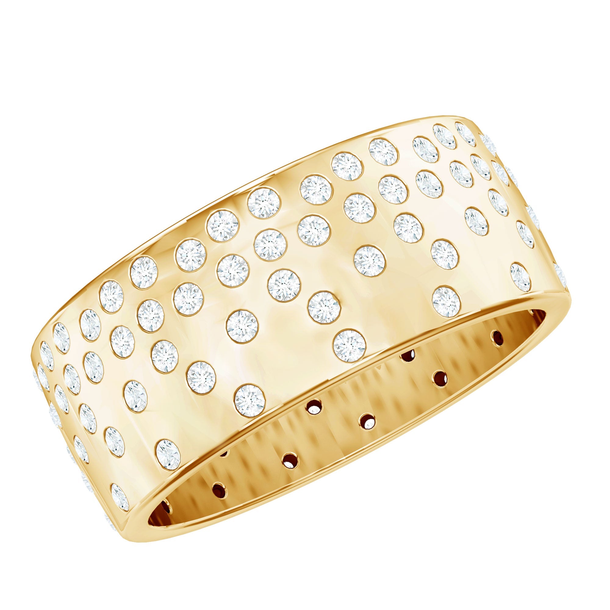 Certified Lab Grown Diamond Wedding Band in Flush Setting