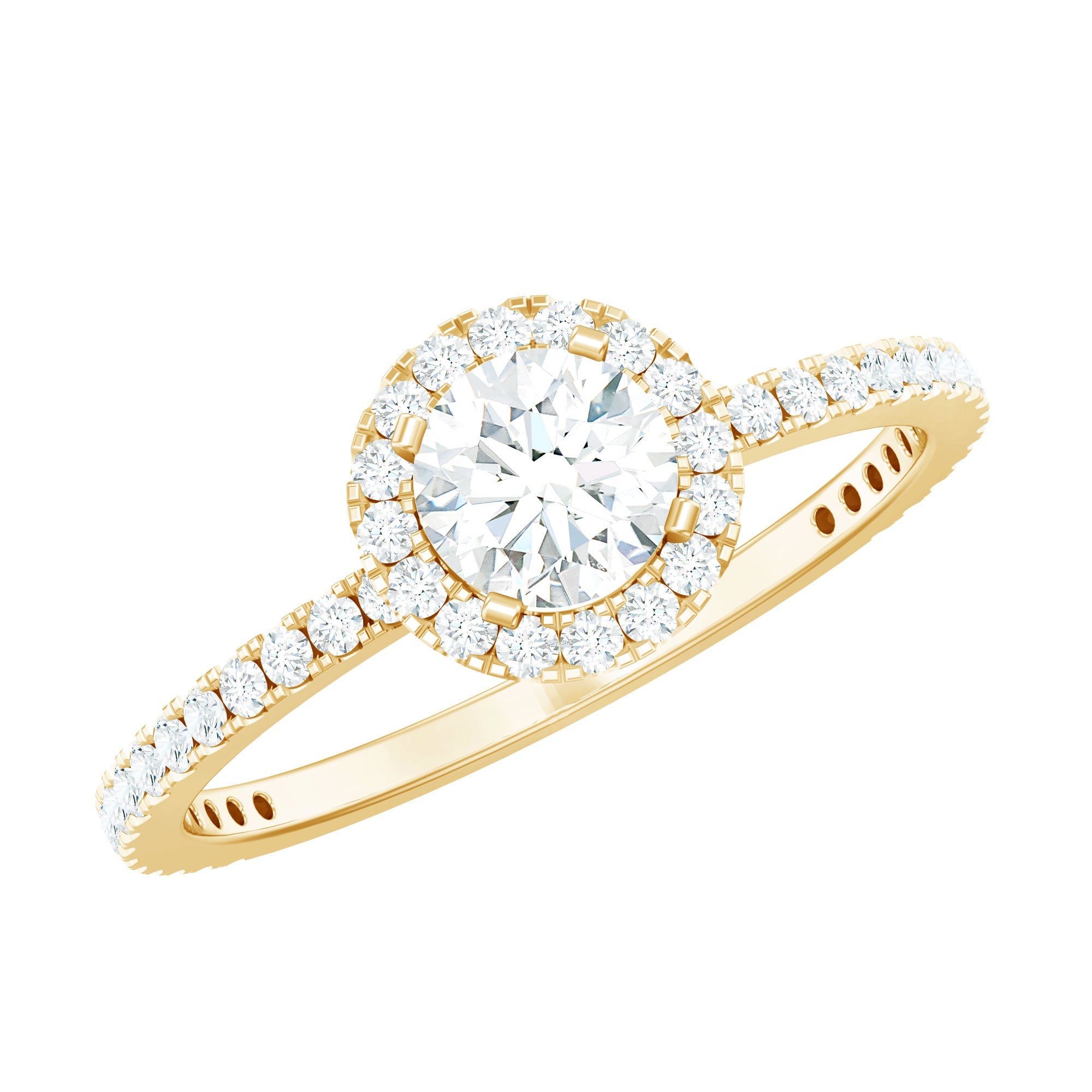 Round Lab Grown Diamond Promise Engagement Ring