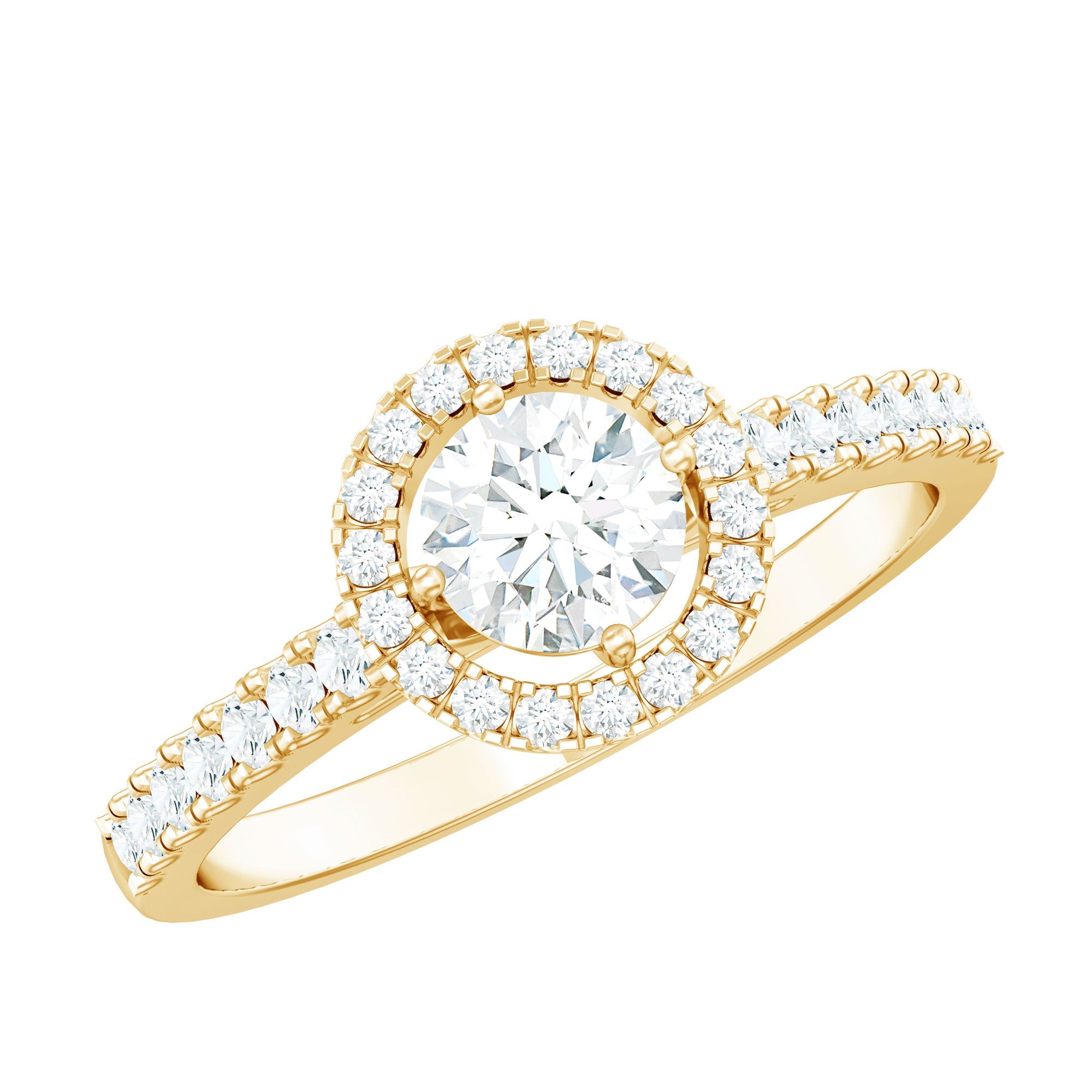 Minimal Lab Grown Diamond Promise Ring with Halo