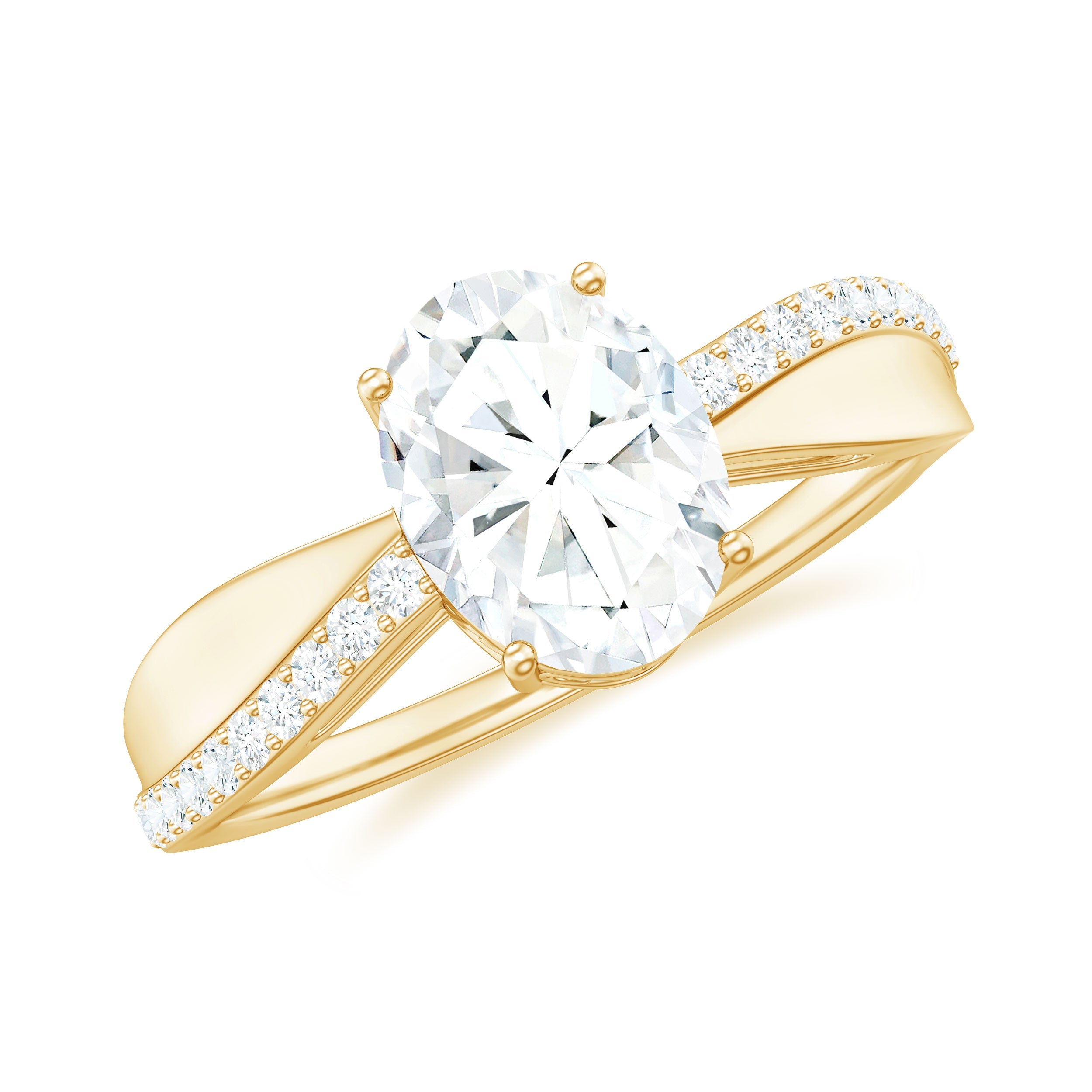Classic Oval Shape Lab Grown Diamond Solitaire Engagement Ring