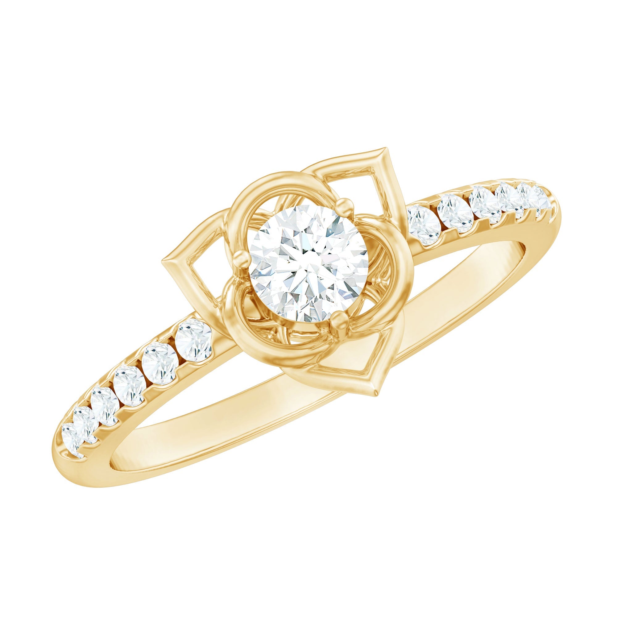 Certified Lab Grown Diamond Flower Promise Ring
