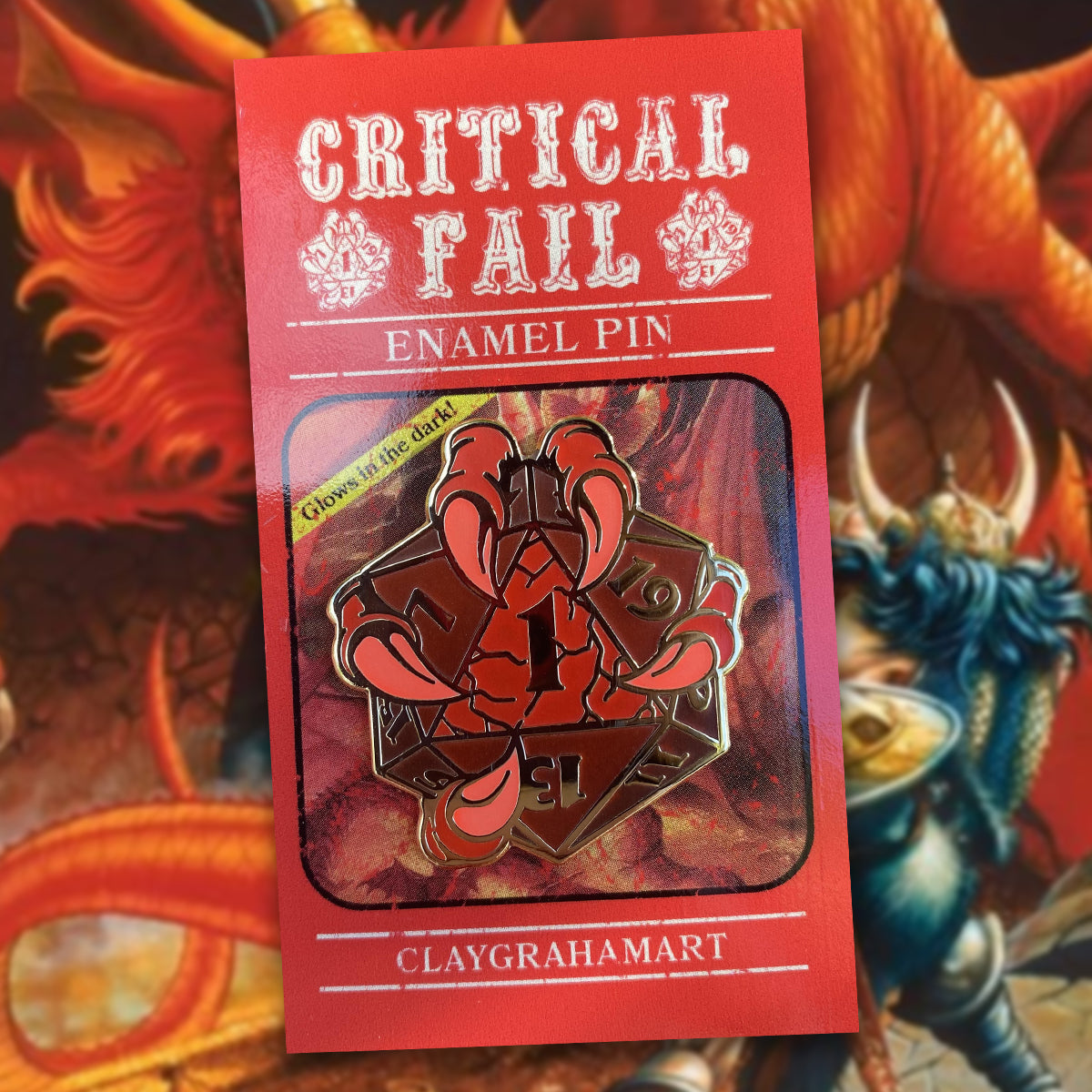 Critical Fail 1.5&amp;quot; Hard Enamel Pin