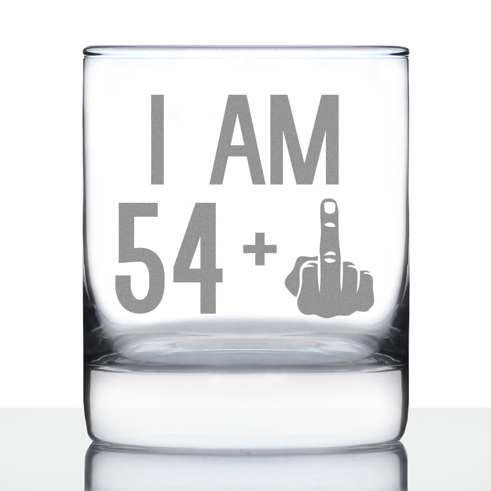 54 + 1 Middle Finger - 10 Ounce Rocks Glass