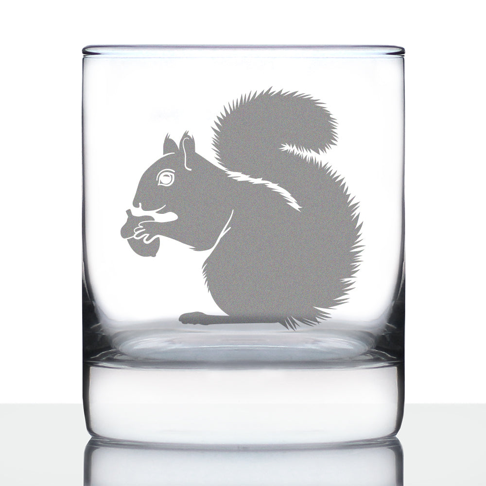 Squirrel Rocks Glass - Squirrel Gifts and Decor with Squirrels - 10.25 Oz Glasses
