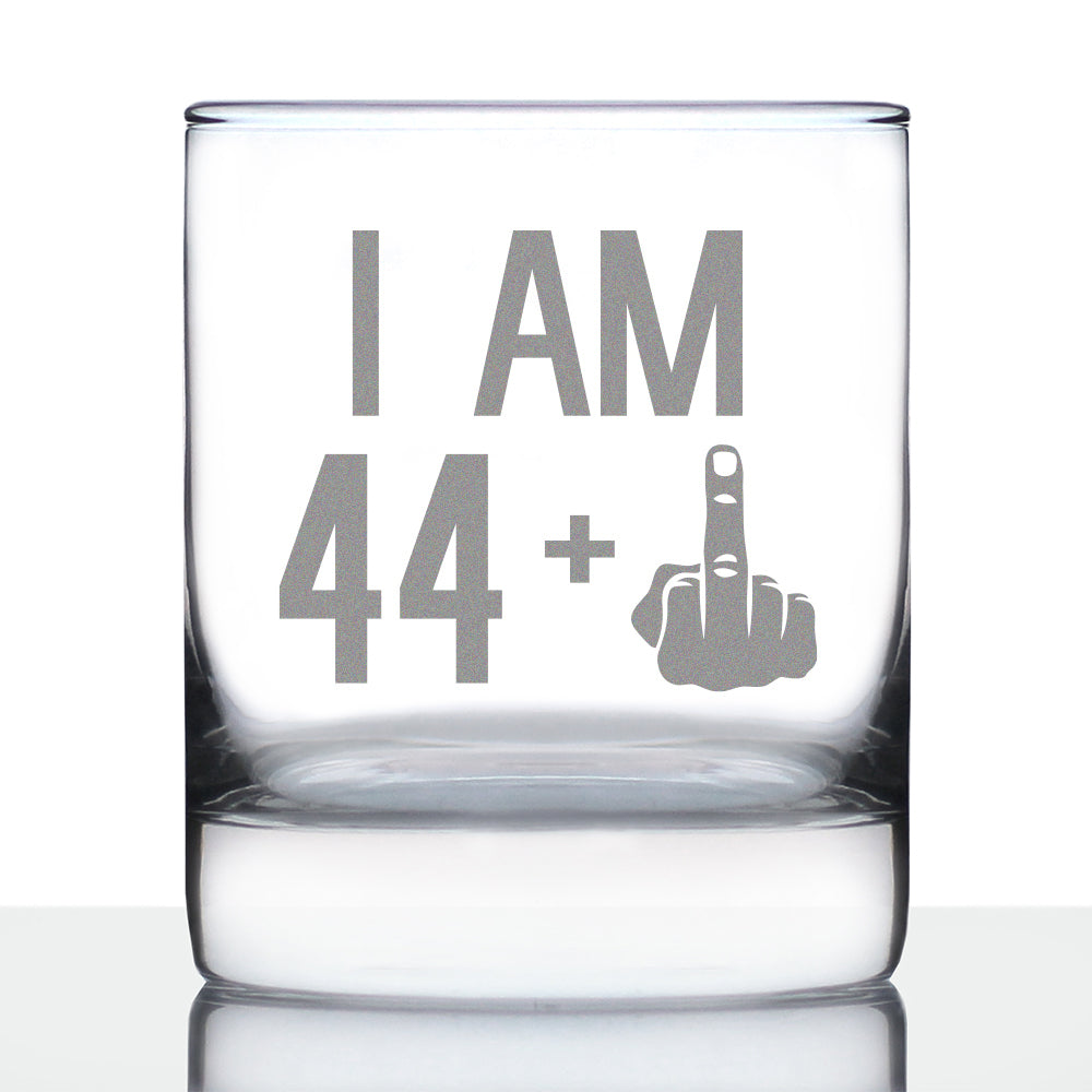 44 + 1 Middle Finger - 10 Ounce Rocks Glass