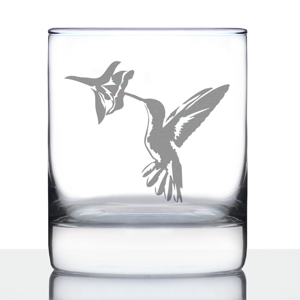 Hummingbird - Whiskey Rocks Glass Gifts - Bird Themed Gifts and Decor for Men &amp;amp; Women - 10.25 Oz Glasses