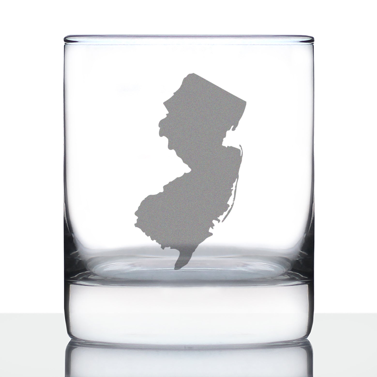 New Jersey State Outline Whiskey Rocks Glass - State Themed Drinking Decor and Gifts for New Jerseyan Women &amp;amp; Men - 10.25 Oz Whisky Tumbler Glasses