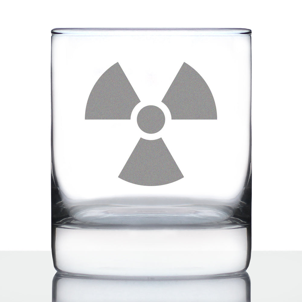 Radiation Symbol 10 oz Rocks Glass - Unique Engraved Gifts for Medical Professionals, Nurses &amp;amp; Radiologists
