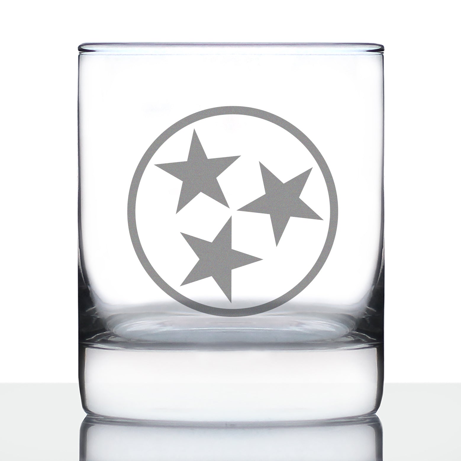 Tennessee Flag Whiskey Rocks Glass - State Themed Drinking Decor and Gifts for Tennessean Women &amp;amp; Men - 10.25 Oz Whisky Tumbler Glasses