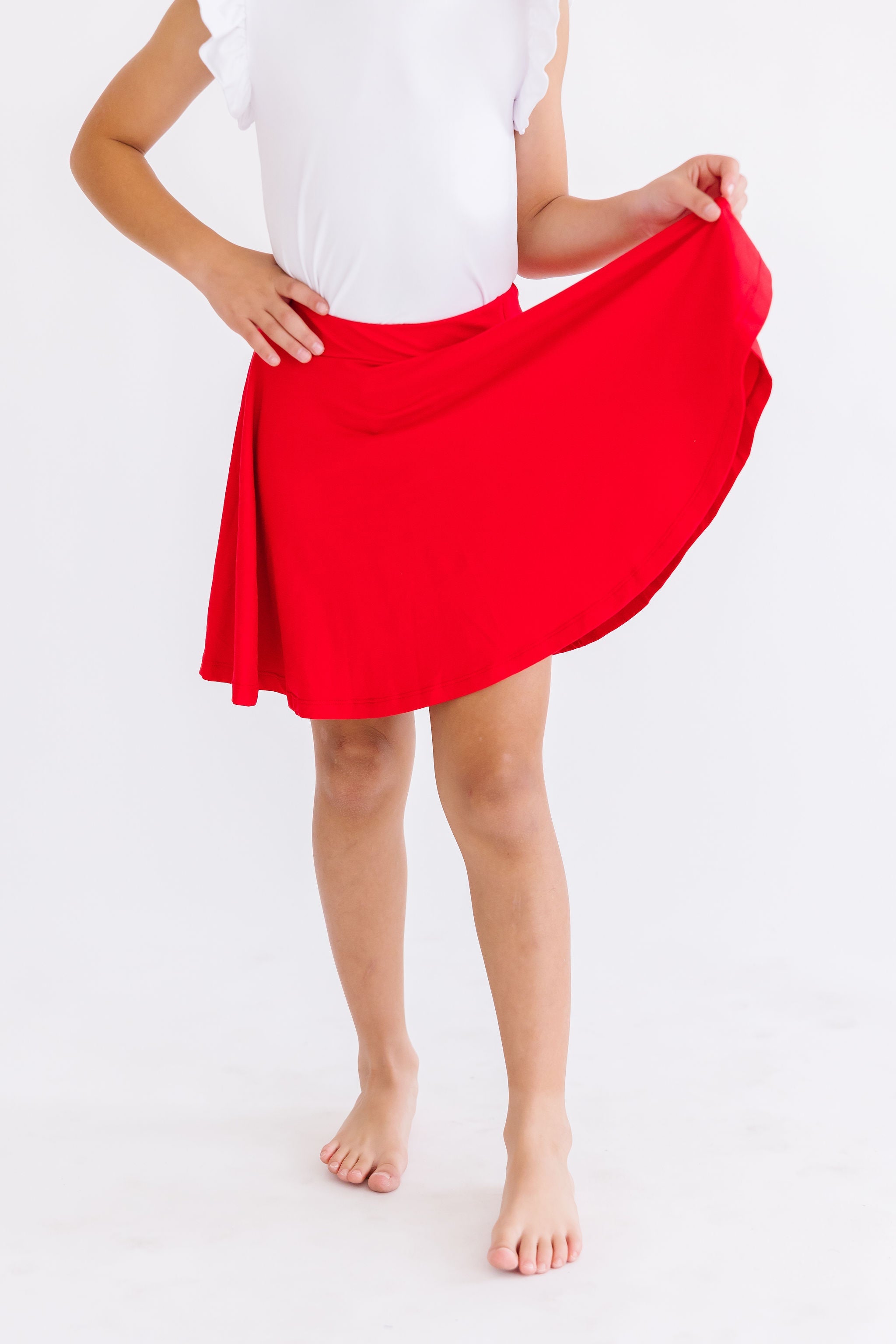 RED TWIRL SKORT