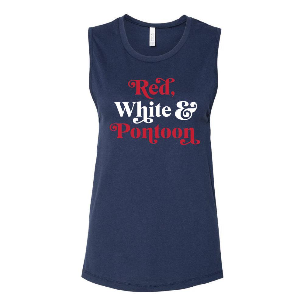 Red, White &amp;amp; Pontoon Tank. Navy.