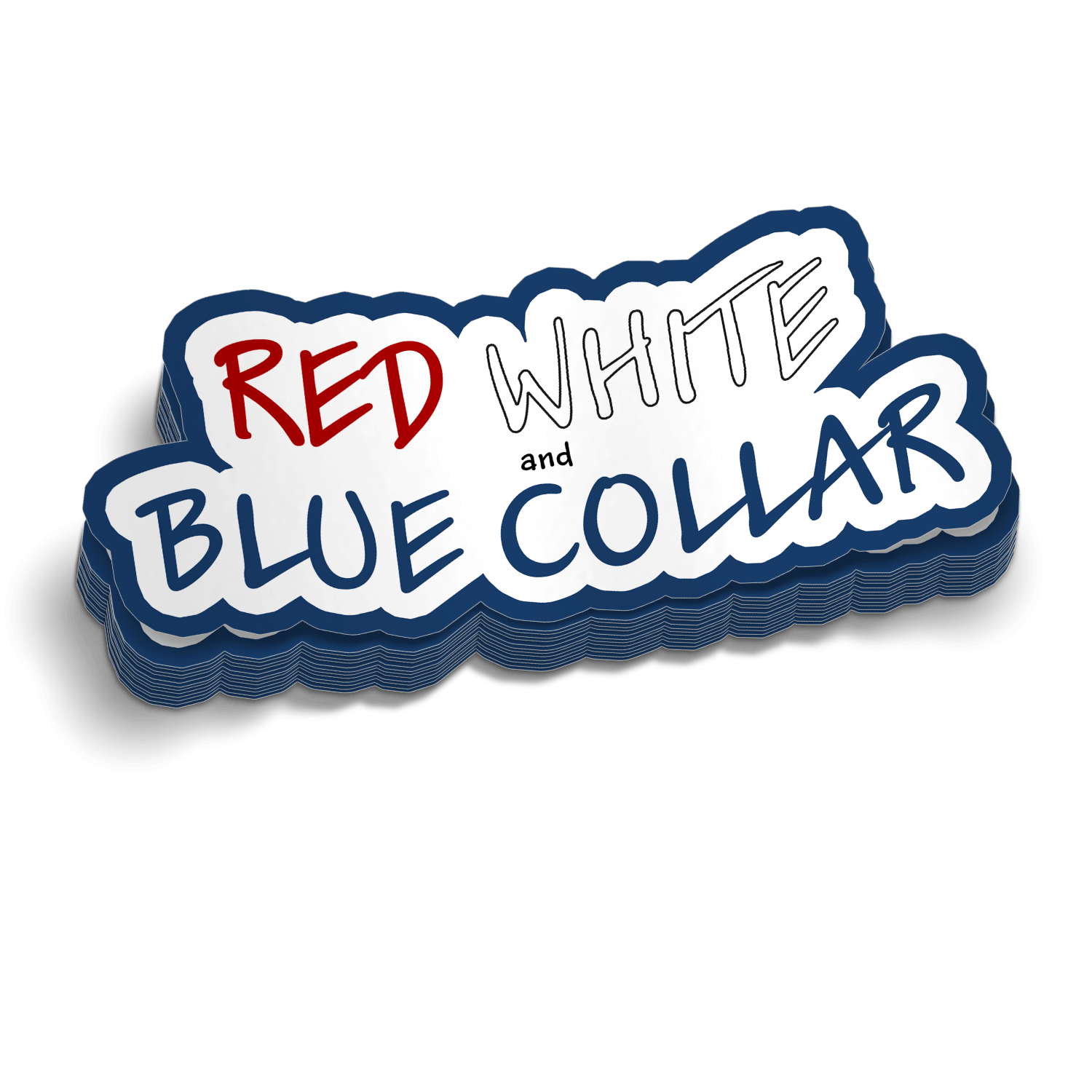 Red White &amp;amp; Blue Collar - Hard Hat Decal
