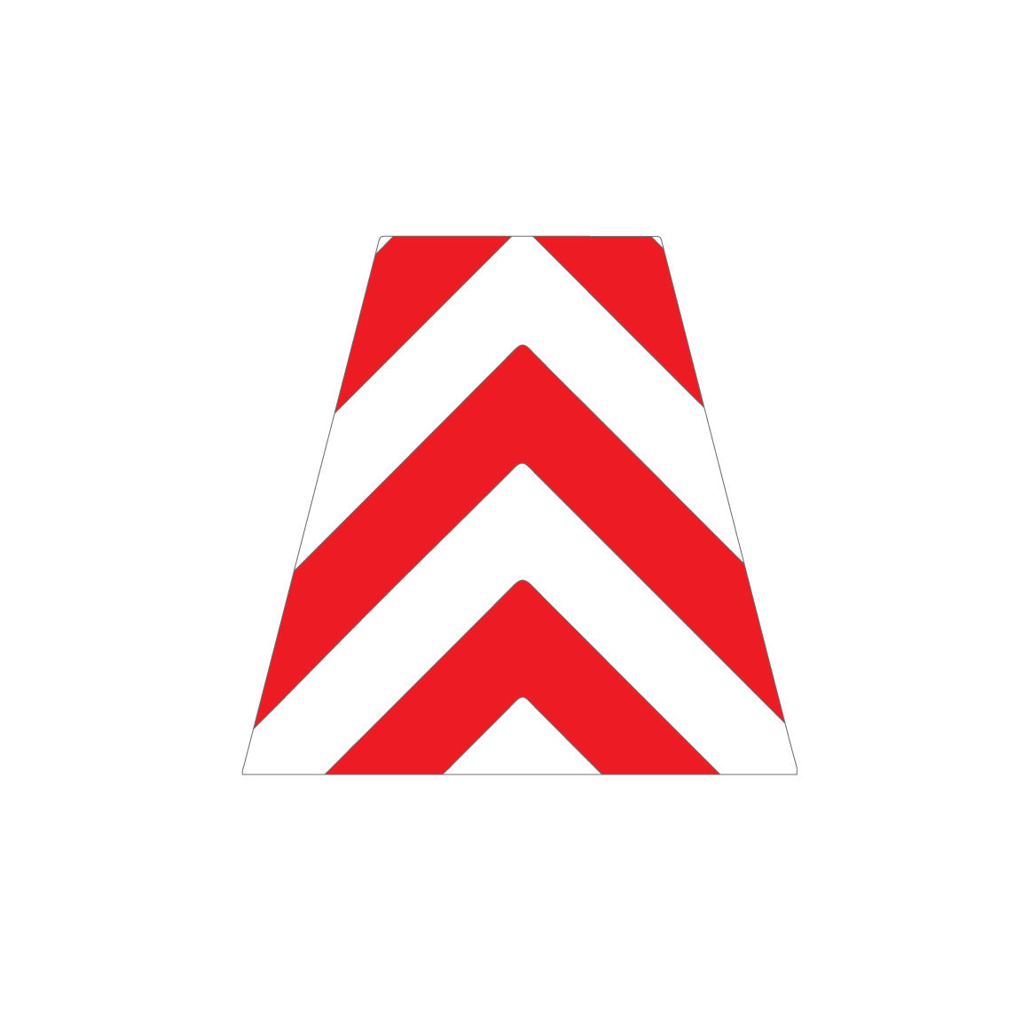RED AND WHITE CHEVRON REFLECTIVE HELMET (TET) TETRAHEDRON