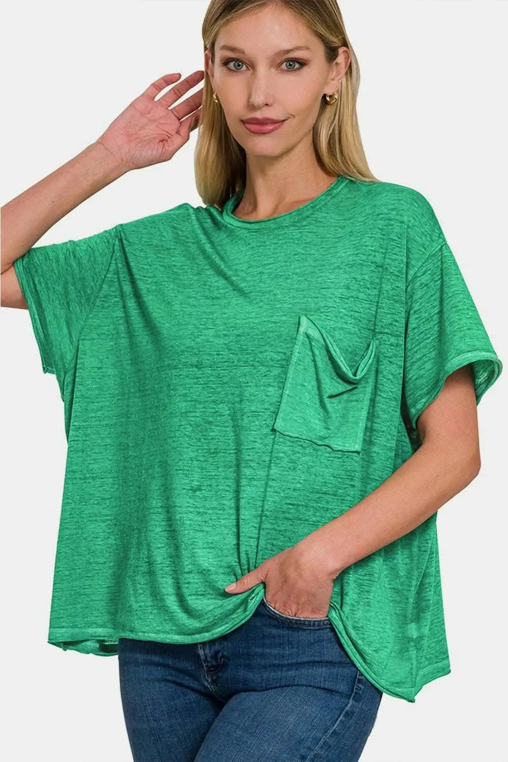 Clothing &amp;amp; Apparel - Relaxed Fit Round Neck T-Shirt with Pocket