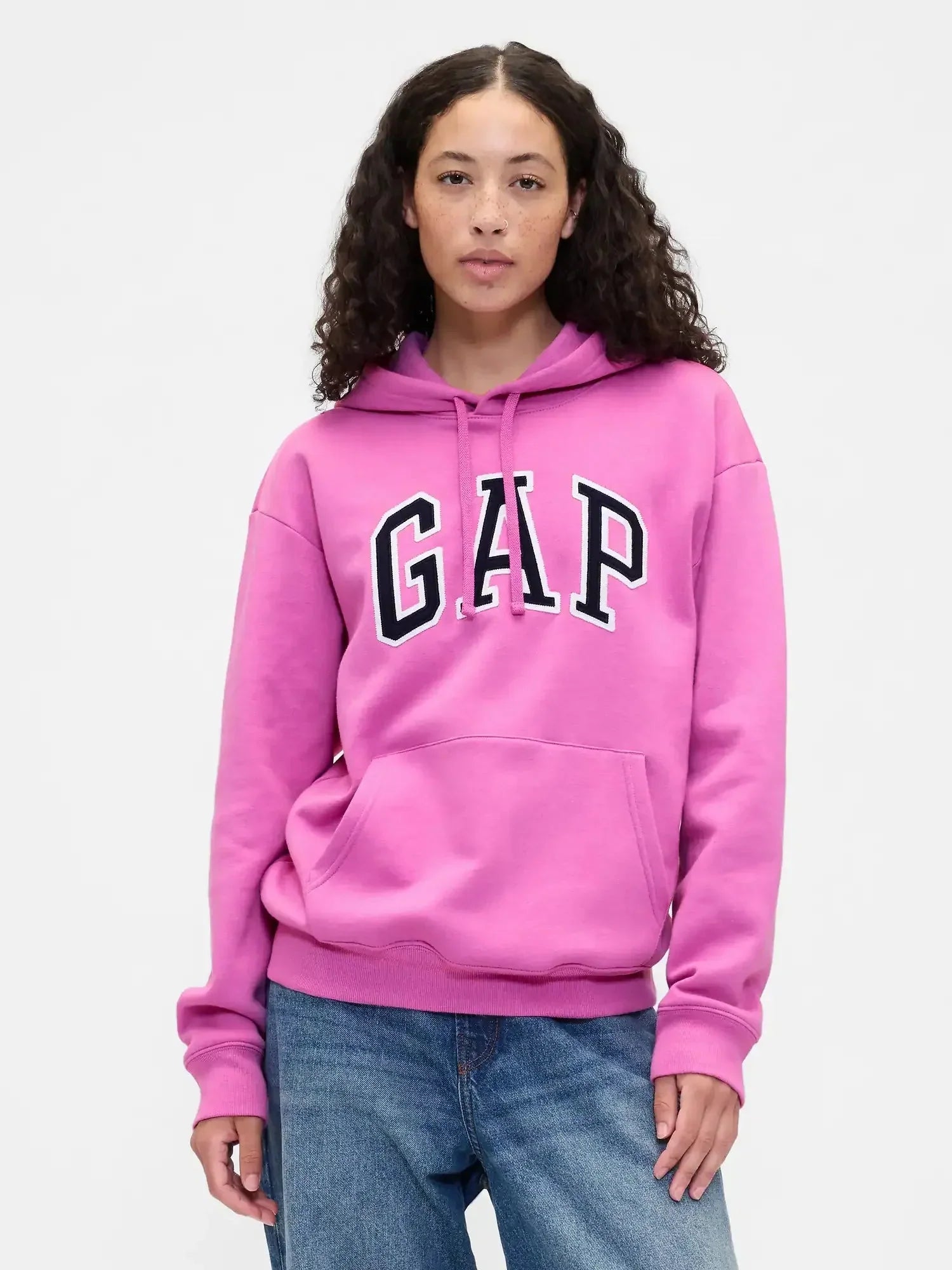 Relaxed Fit Gap Logo Pink Hoodie