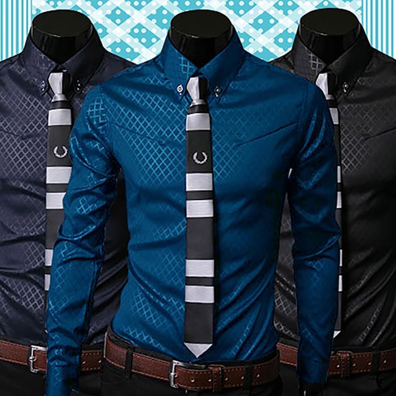 Replacement New Argyle luxury men&amp;#39;s top Formal Social Business Style Slim Soft Comfort Long Sleeve Casual Dress Tops Gift For Men Clothing
