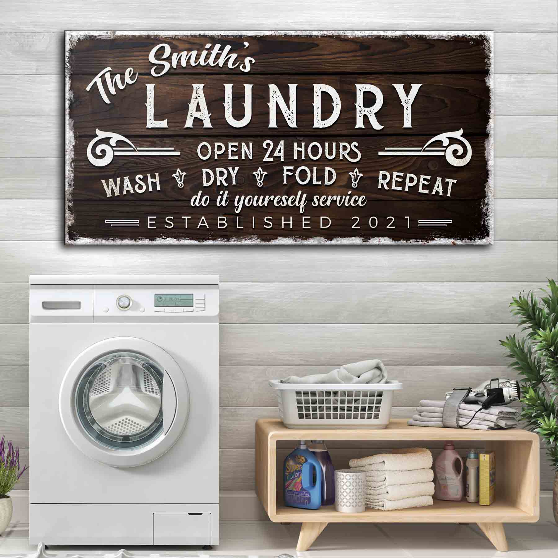 Personalized Laundry Room Sign III