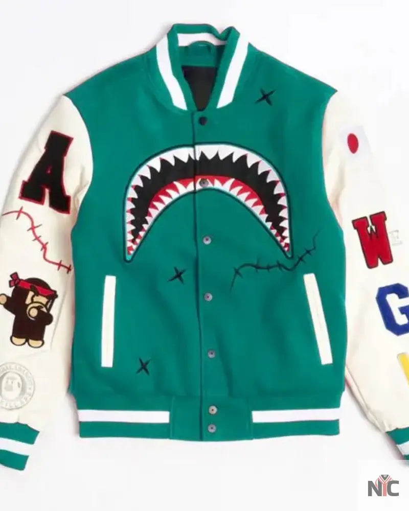 Robert Phillipe We Killed Ape Blue And White Varsity Jacket