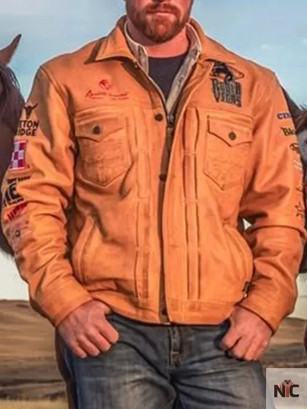 Rodeo Vegas 2024 PFR Brown Leather Jacket