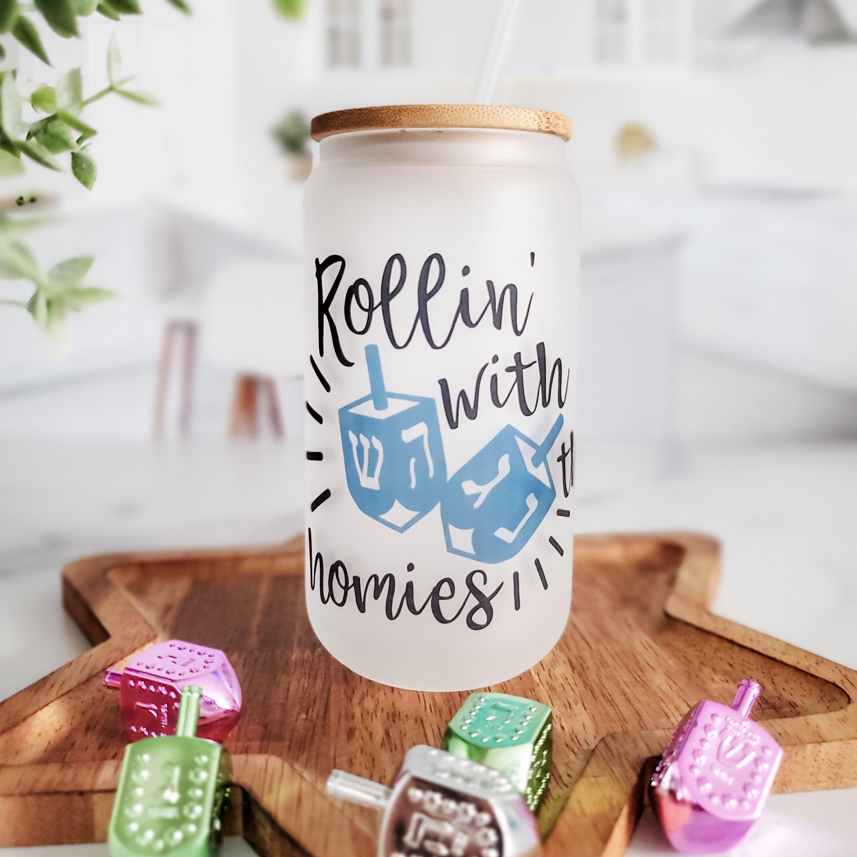 Rollin&amp;#39; with the Homies Printed Glass Can Cup