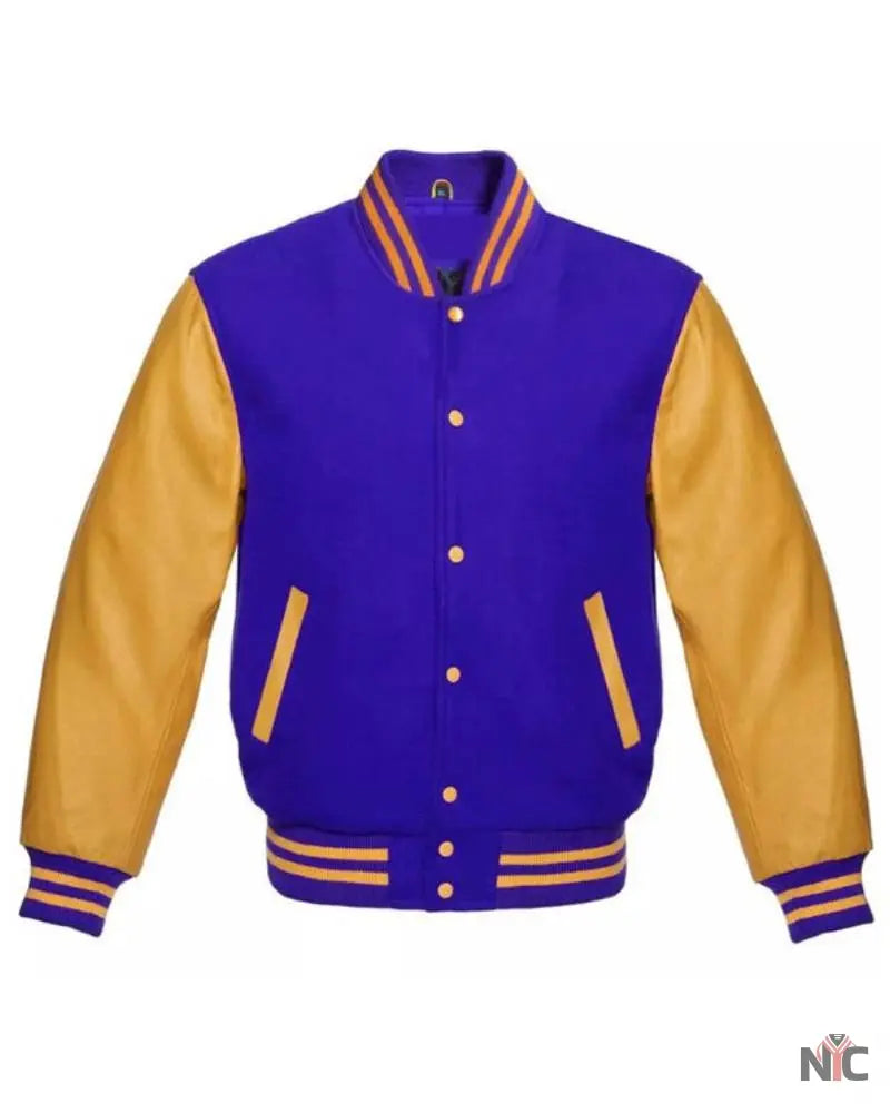 Royal Blue And Gold Varsity Jacket