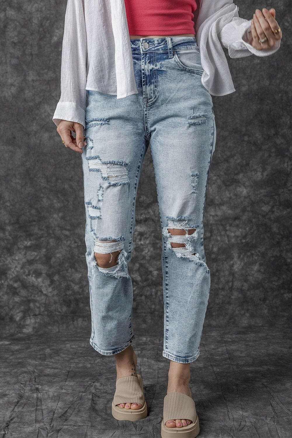 Jeans &amp;amp; Denim - Rugged chic high rise jeans