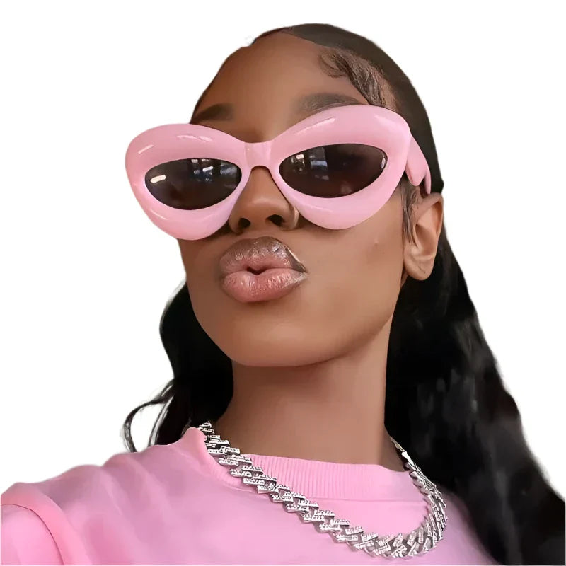 Premium Plush Women Cat Eye Sunglasses for Stylish Protection