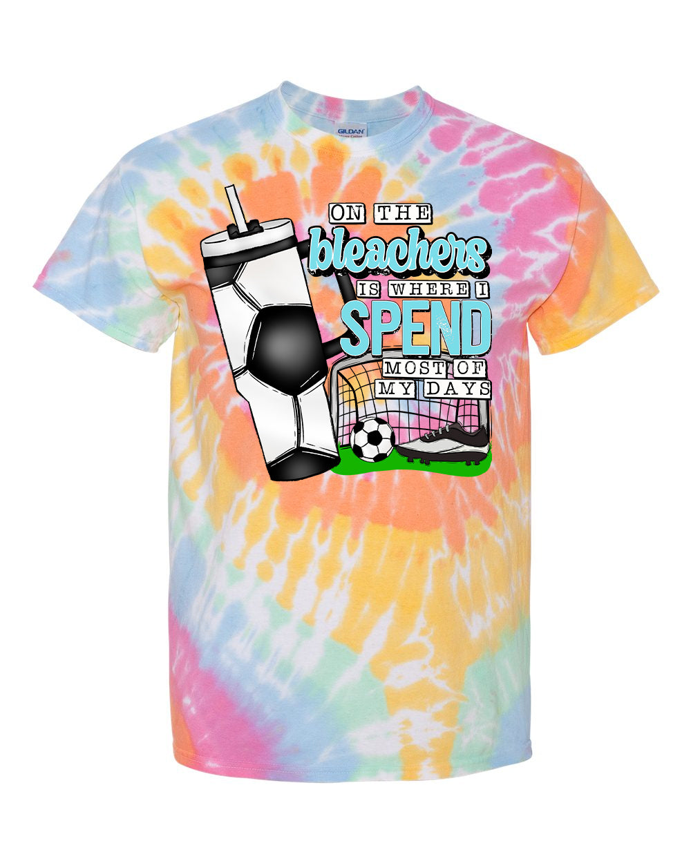 On the Bleachers is Where I Spend Most of My Days Soccer Graphic Tee