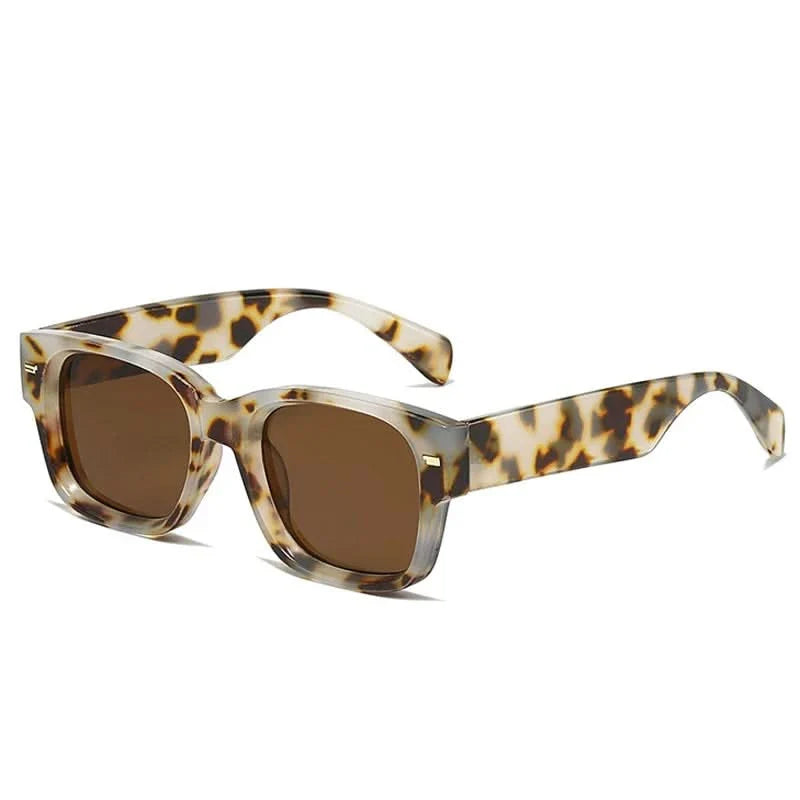 Vintage Square Rivet Sunglasses - Fashion Gradient Shades UV400