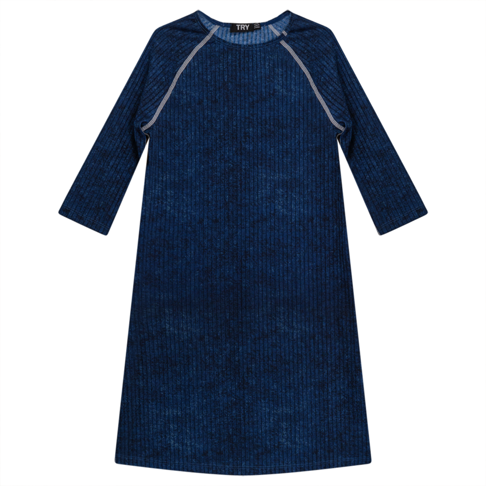 Rib Spandex Swim Dress