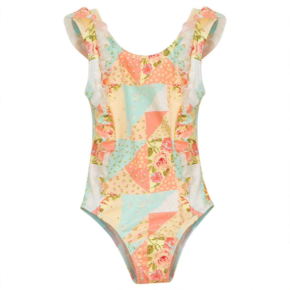 Floral Patch Printed Swimsuit