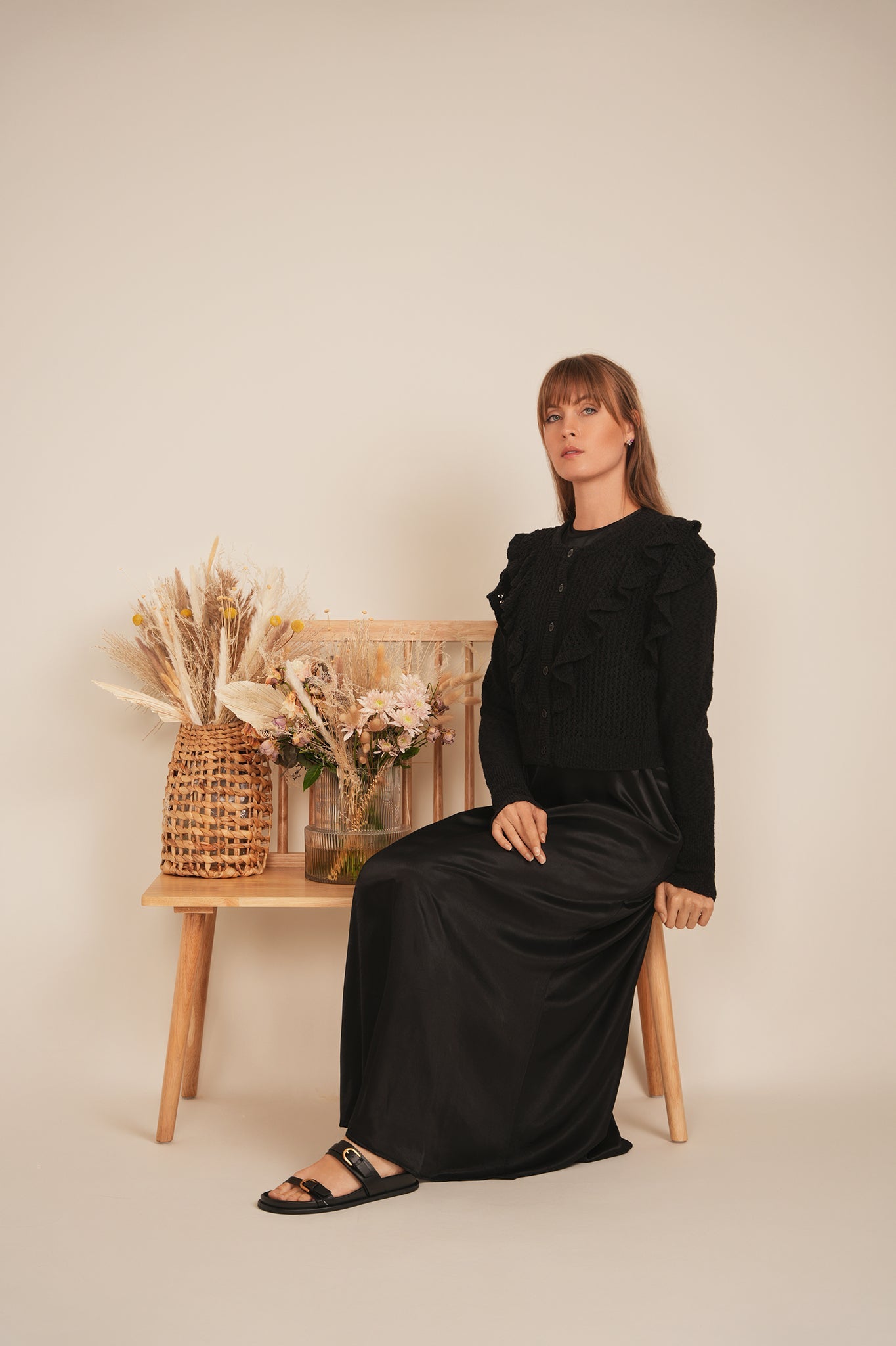 Cropped Crochet Knit Cardigan