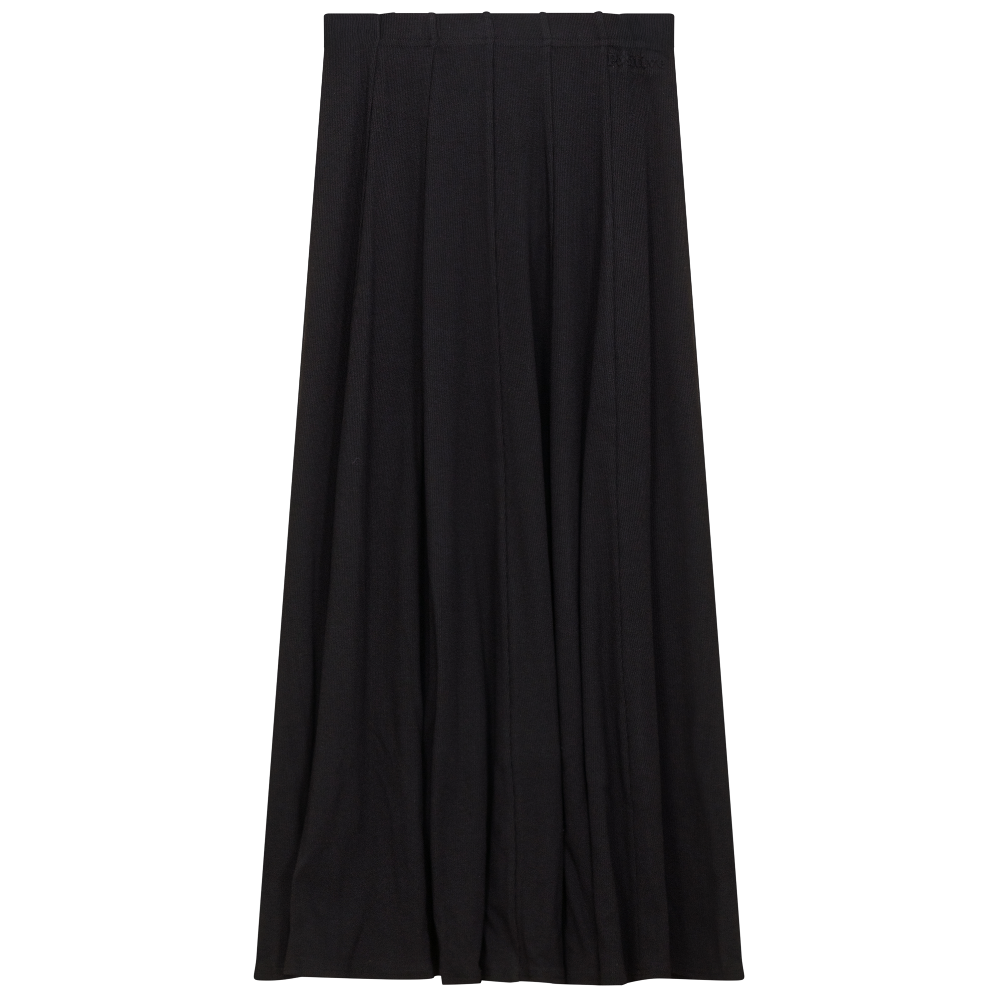 Ribbed Midi Panel Skirt