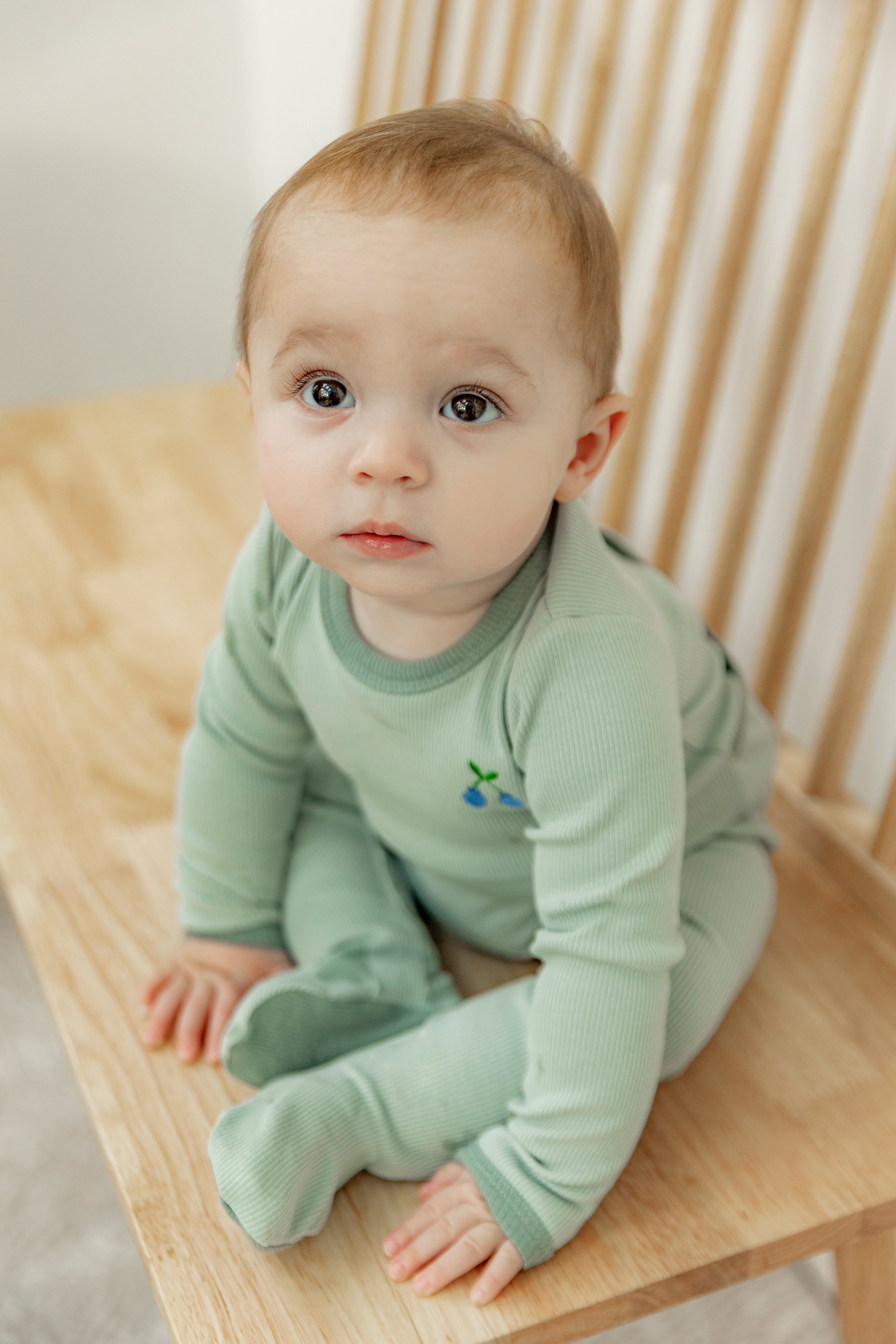 Cherry Print Rib Onesie