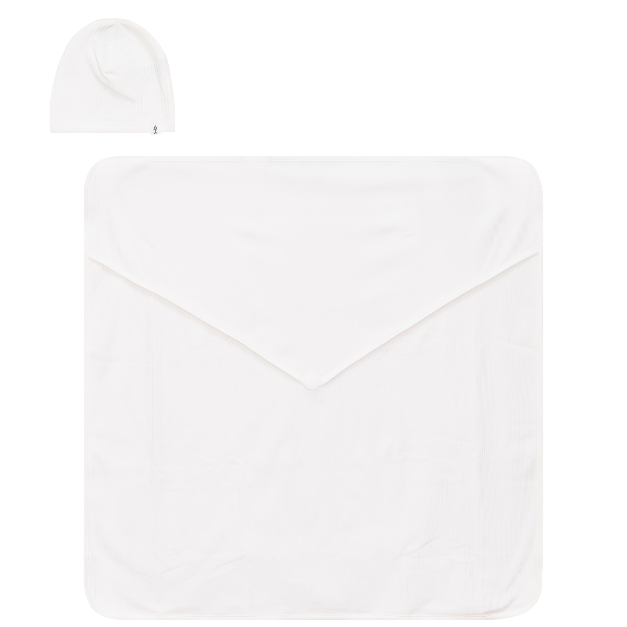 Ribbed Blanket and Hat Set