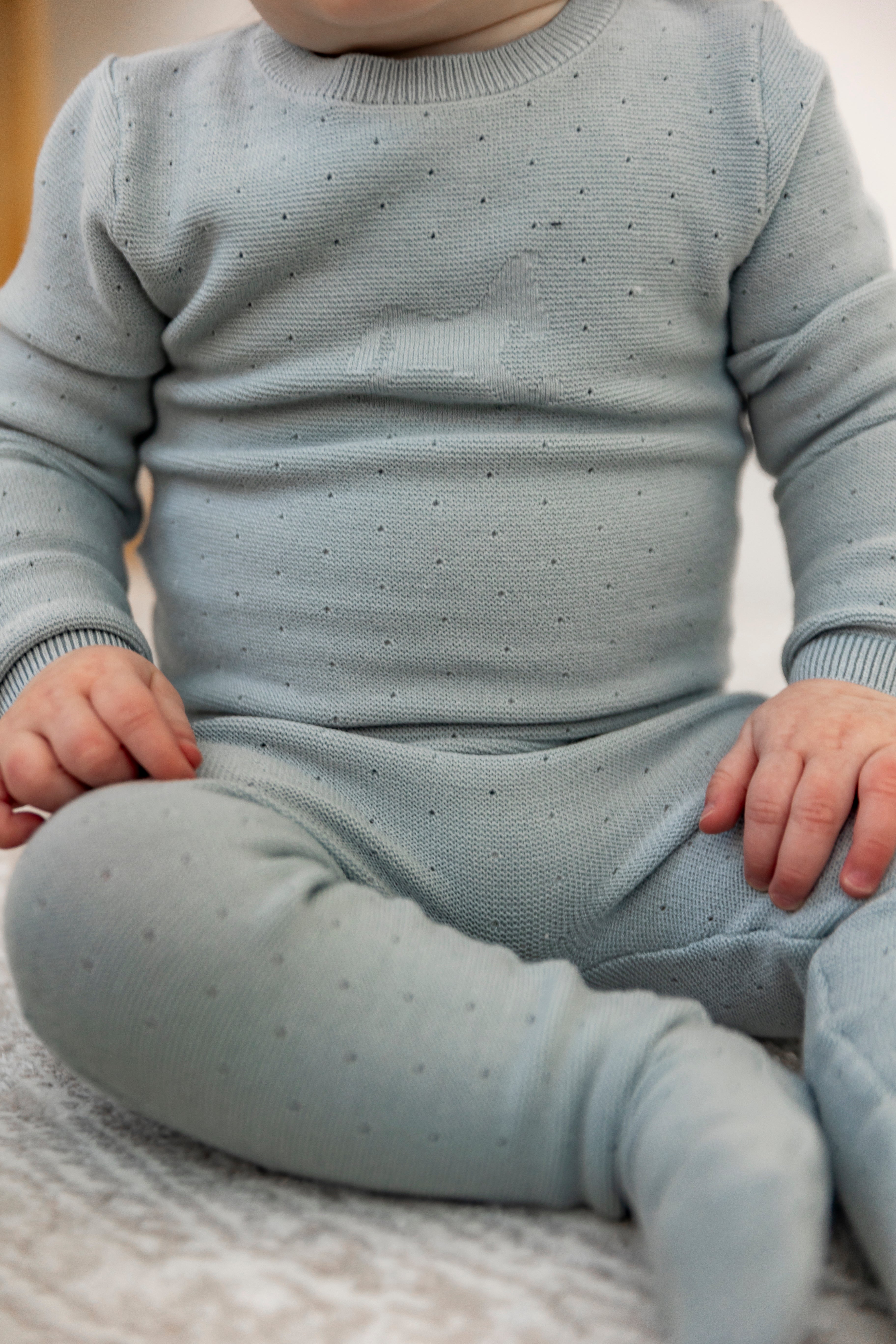 Pony Bow Print Onesie and Hat
