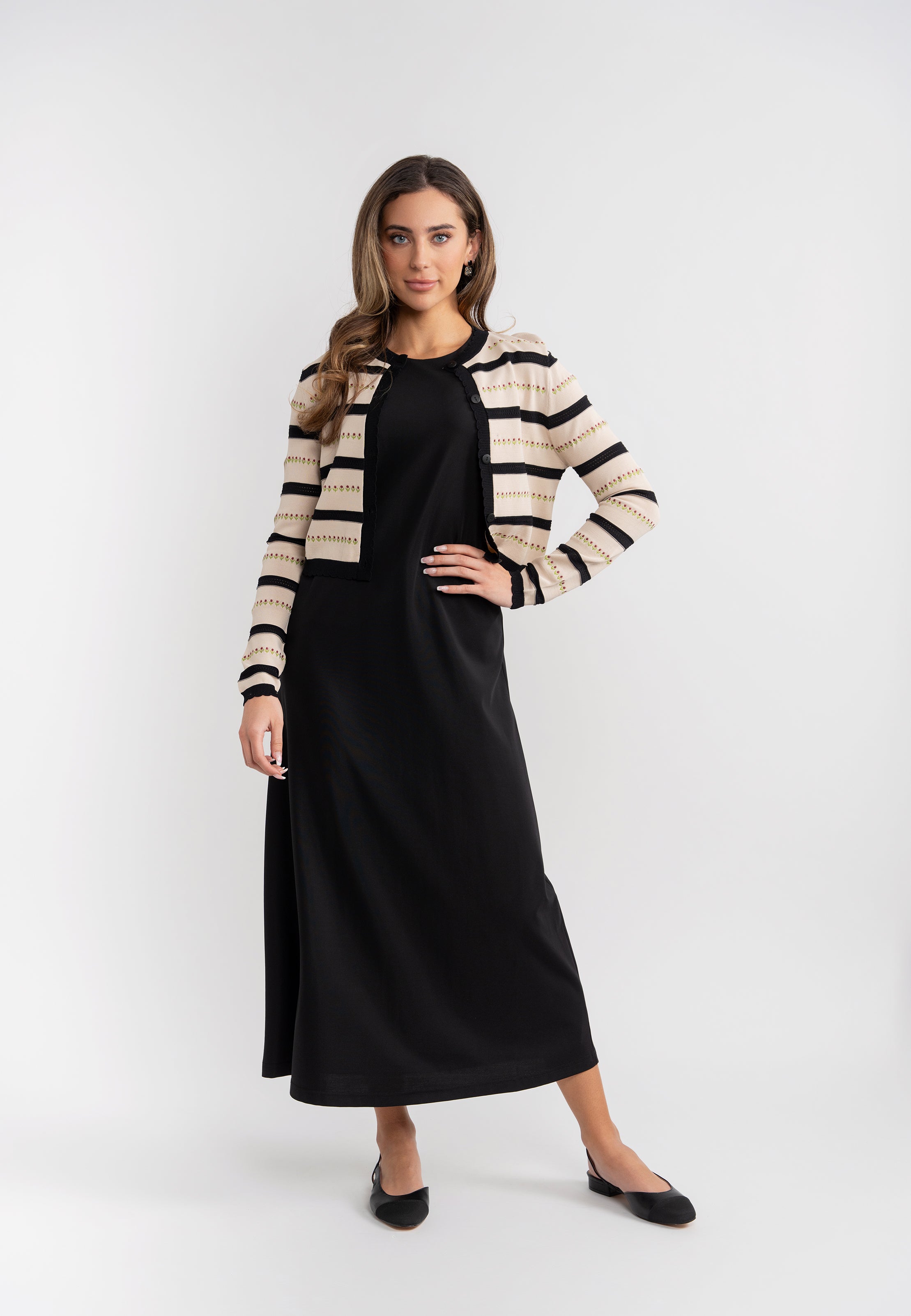 Knit Embroidered Cardigan