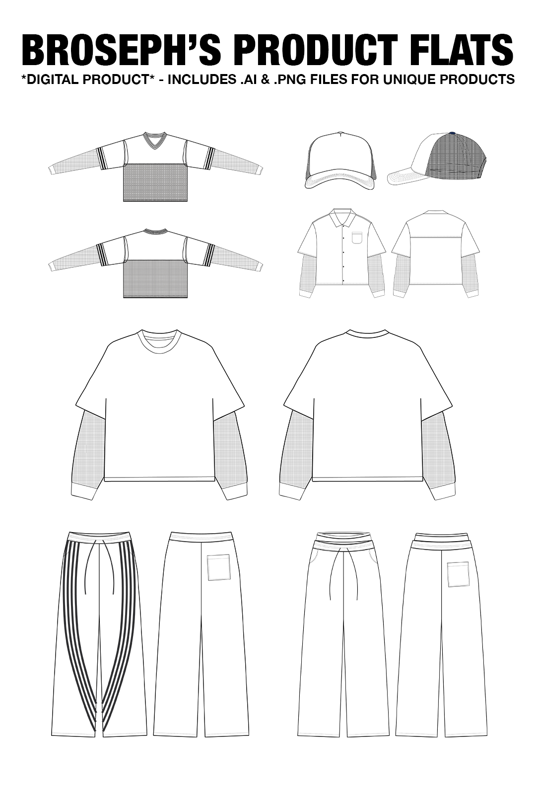 Broseph&amp;#39;s Product Flats - *Digital Product*
