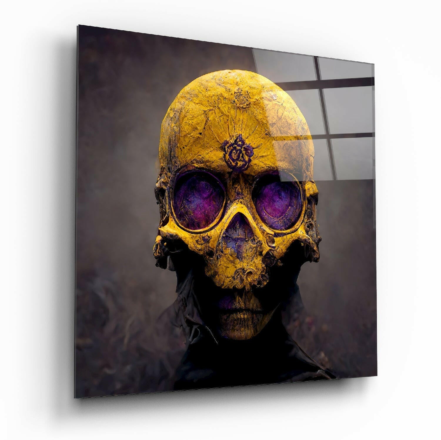Yellow Head Glass Wall Art  || Designer Collection