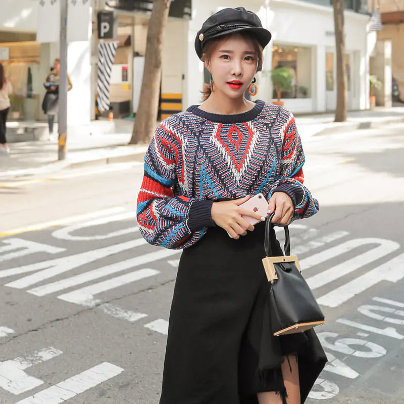 Style Loft Collection Diamonds Are Forever Lantern Sleeve Sweater