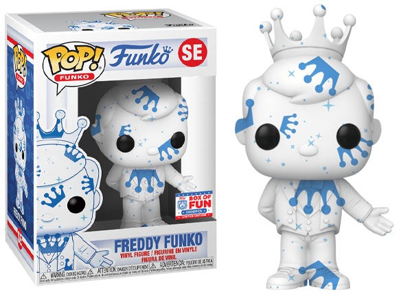 Freddy Funko (White &amp;amp; Blue w/ Stars, Artist Series) SE - 2021 Fundays Games Funko Fundays Box of Fun/2000 Made