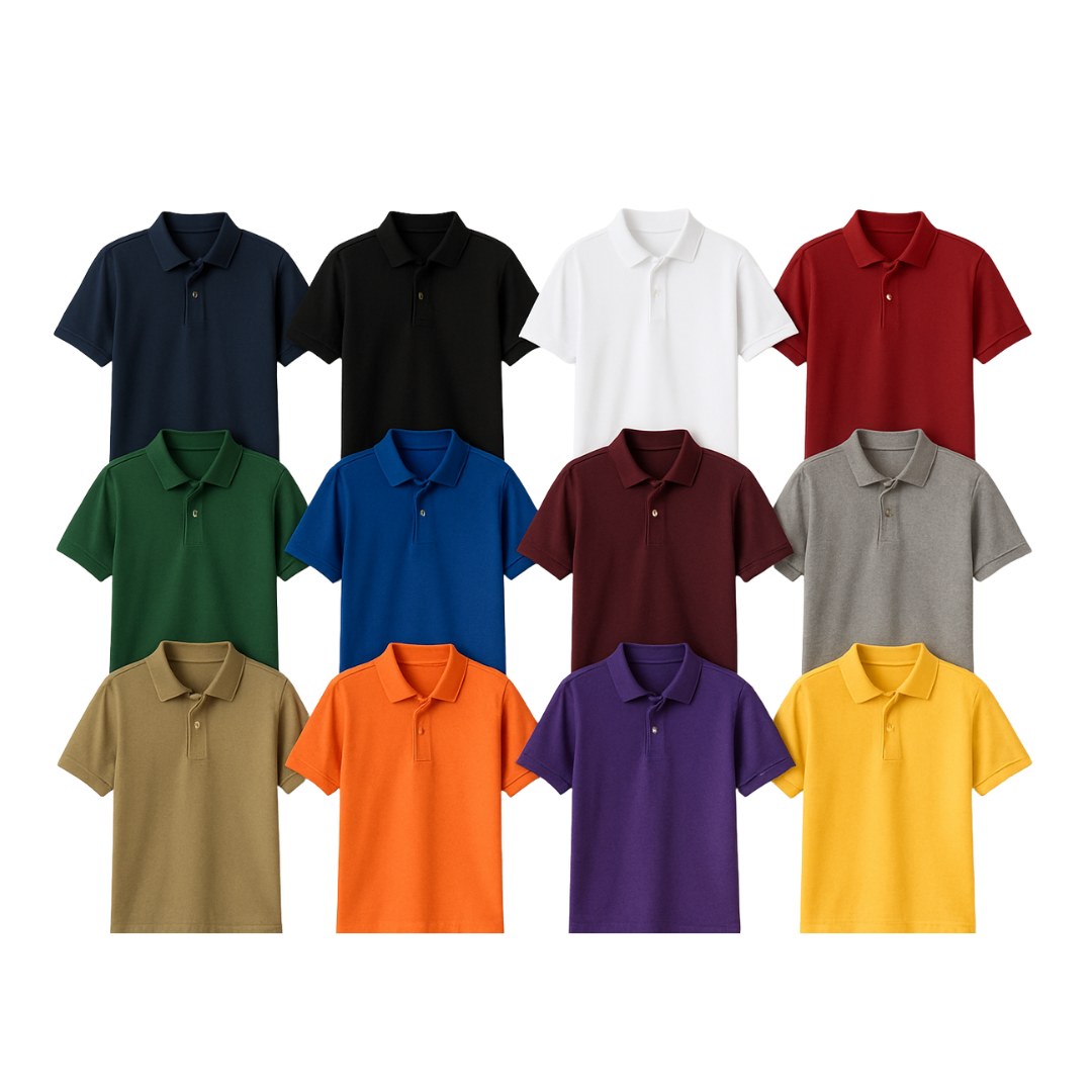 Mens Polo Shirts 5 Pack Assorted Colors M-2XL
