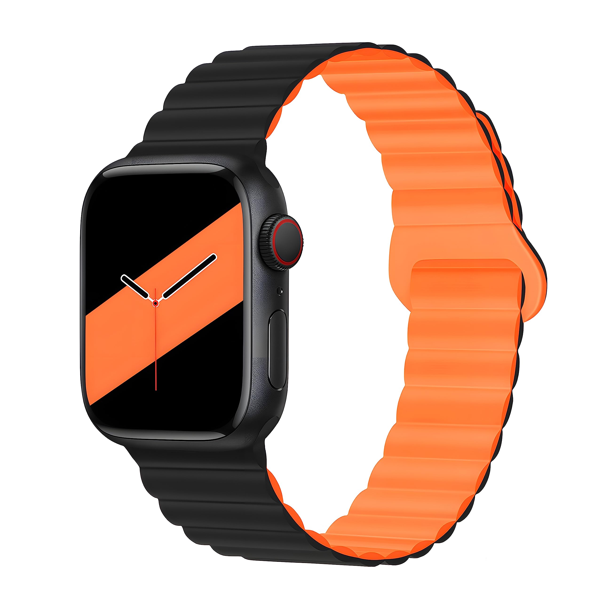 Silicone Magnetic Snap-ring Buckle Watch Strap