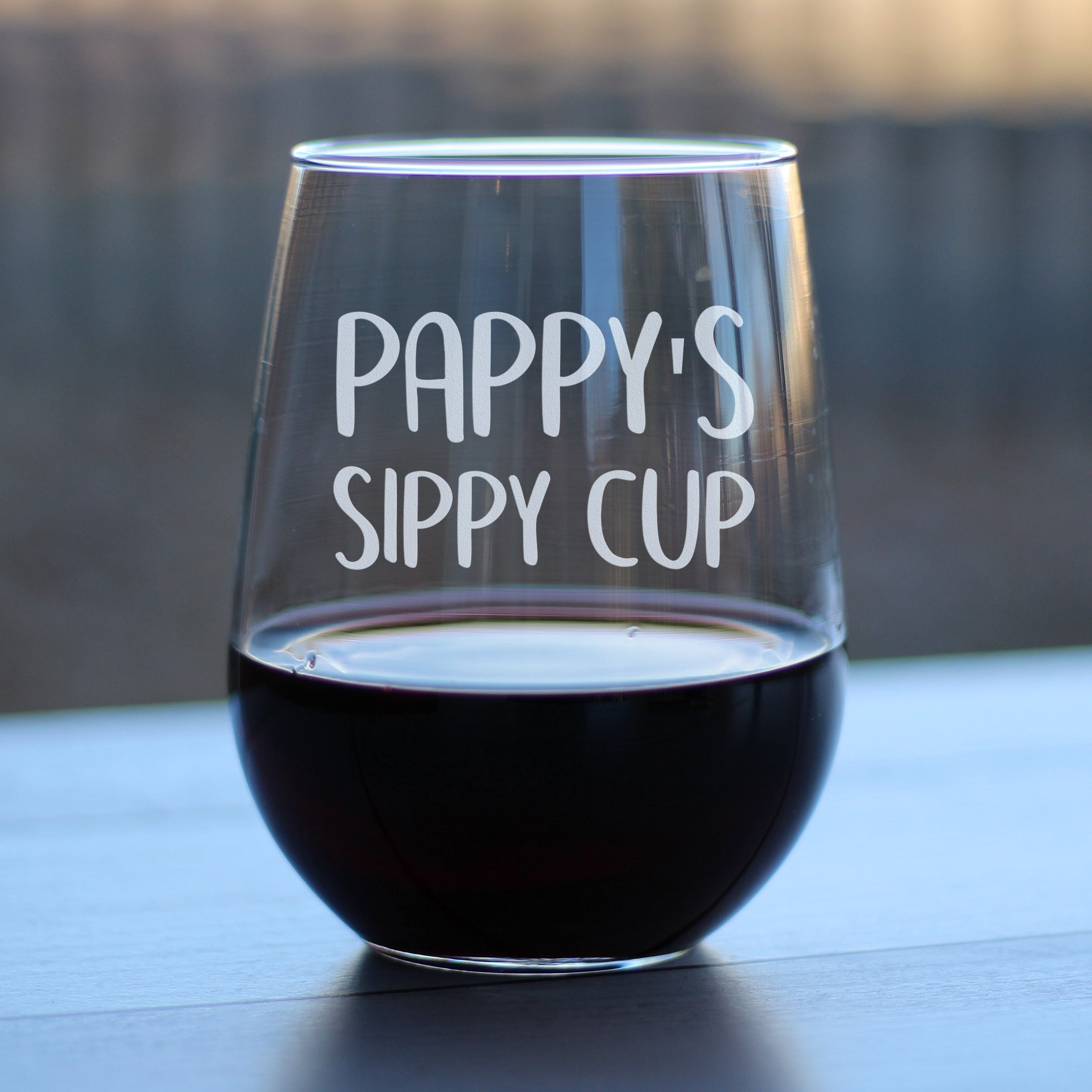 Pappy&amp;#39;s Sippy Cup - 17 Ounce Stemless Wine Glass